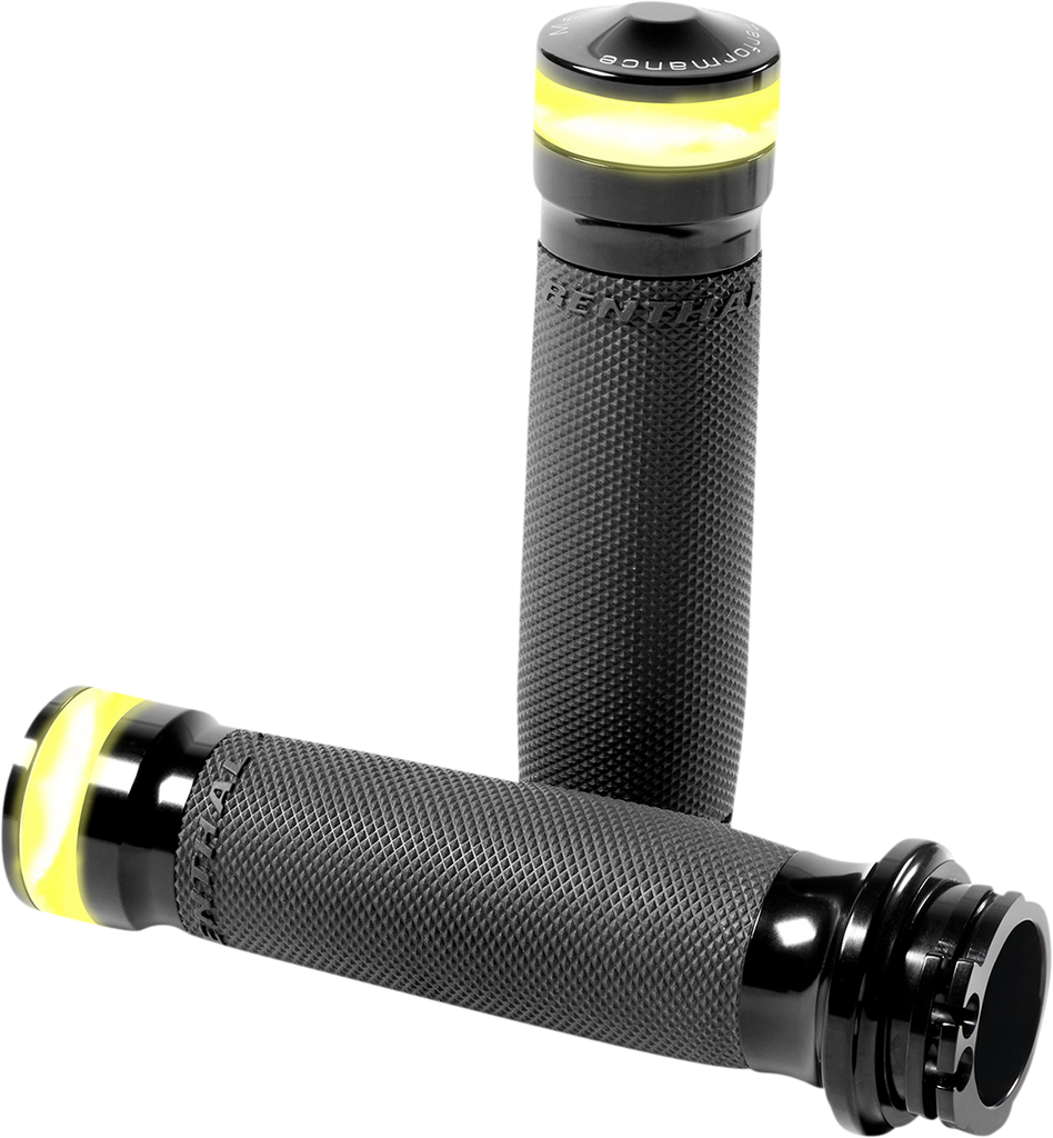 PERFORMANCE MACHINE (PM) Grips Contour - LED - Cable - Black 0063-2101M-B - Team Dream Rides
