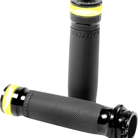 PERFORMANCE MACHINE (PM) Grips Contour - LED - Cable - Black 0063-2101M-B - Team Dream Rides