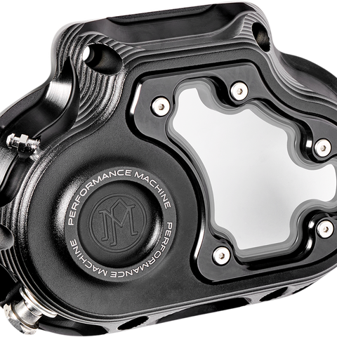 PERFORMANCE MACHINE (PM) Transmission Cover - Black Ops* - Hydraulic - Touring 0177-2080M-SMB - Team Dream Rides