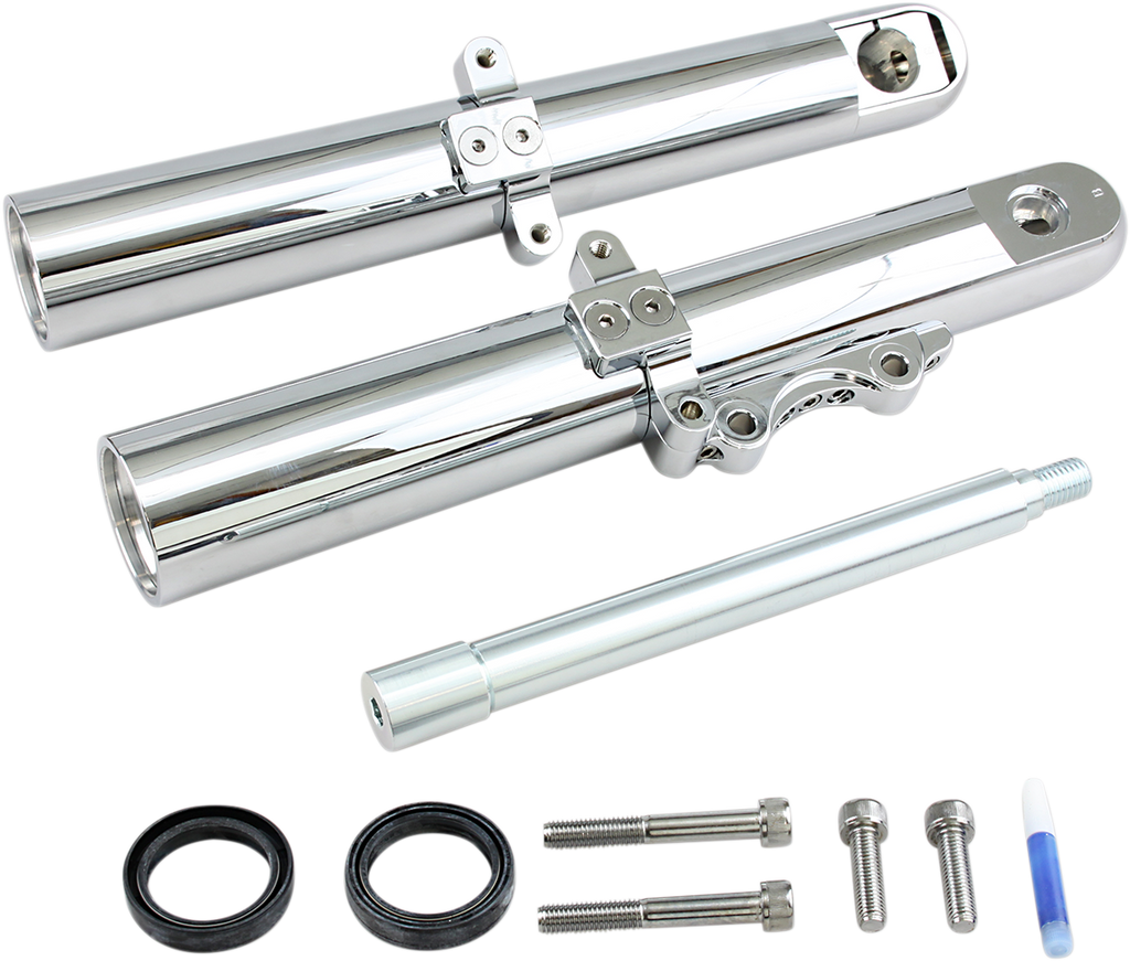 ARLEN NESS Fork Legs - Chrome - Hot Legs - Custom Single Disc - Smooth - '00-'07 06-522