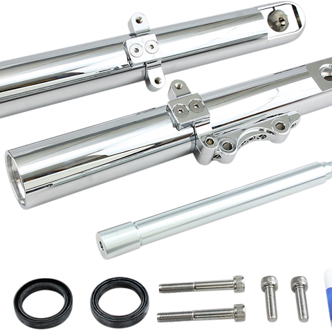 ARLEN NESS Fork Legs - Chrome - Hot Legs - Custom Single Disc - Smooth - '00-'07 06-522