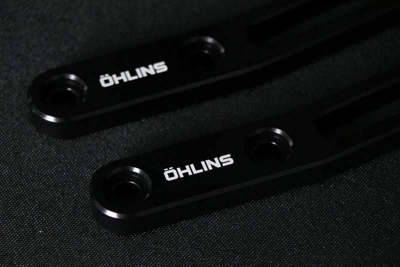 Ohlins HD 050S2 Twin Blackline 12-inch Reservoir Shocks for Harley FL Touring Models