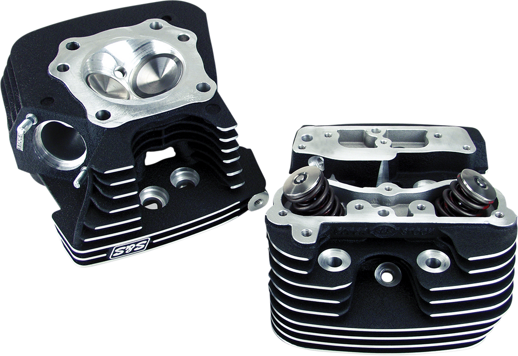S&S CYCLE Super Stock Cylinder Heads for Twin Cam 90-1293 – High-Performance 79 cc Engine Upgrade