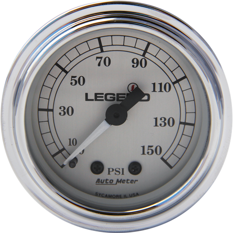 Legend Suspension Fairing Mounted LED Backlit PSI Gauge - Silver 2212-0485