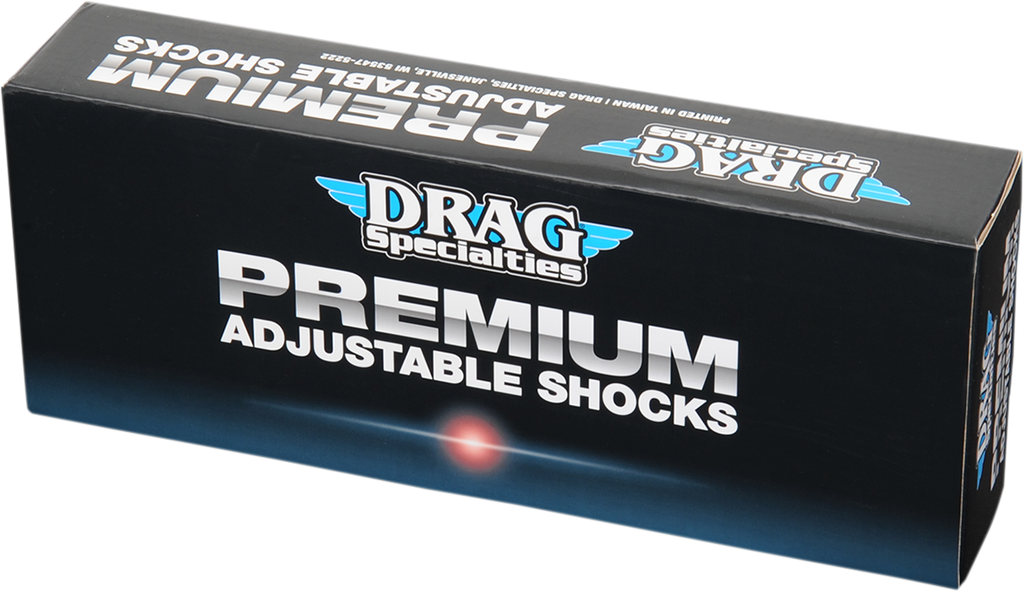 Drag Specialties C16-0153A Premium Ride-Height Adjustable Shocks - 12 Inch - Chrome
