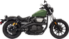 BASSANI XHAUST Sweeper Exhaust - Black with 2-Inch Radius Pipes and Full Heat Shields - Part Number 3B1F2B