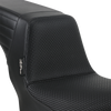 LePera Kickflip Seat with Basketweave Pattern for Harley Softail 2018-2023 - Black, Model LYR-590BW