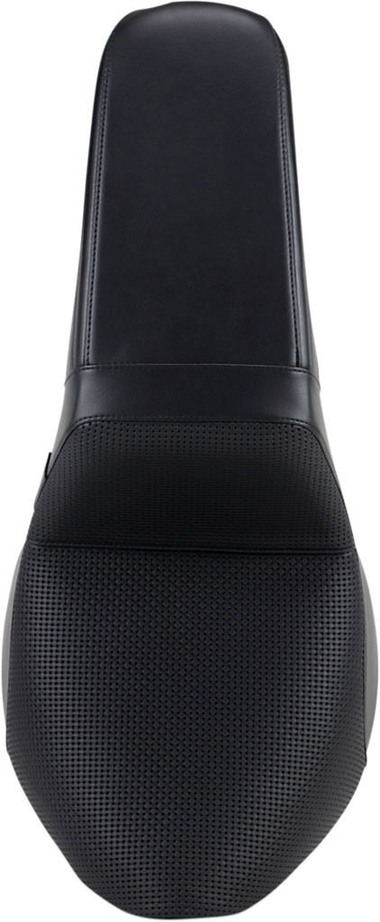 LePera Kickflip Seat with Basketweave Pattern for Harley Softail 2018-2023 - Black, Model LYR-590BW