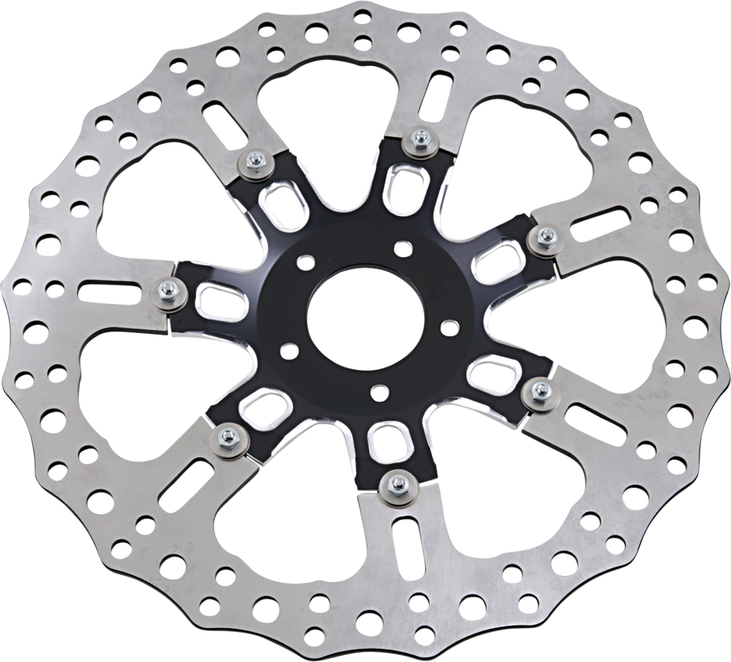 Arlen Ness 14-Inch Black Front Rotor for 7 Valve Models - Part #33-10301-203