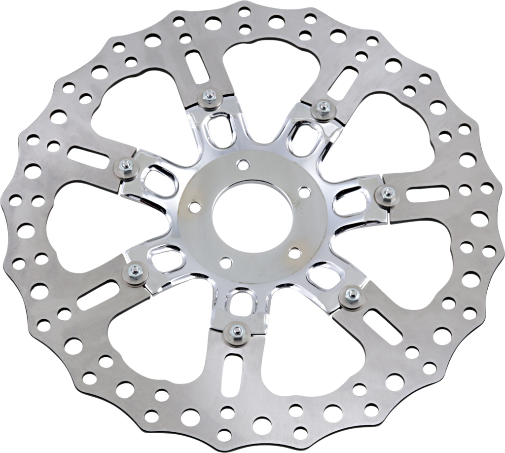 ARLEN NESS 14-Inch Front Rotor with Chrome Finish for 7 Valve Models – Part 33-10302-203