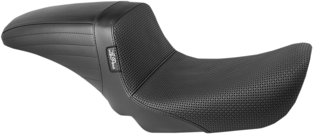 LePera Kickflip Seat with Basketweave Cover for Harley FXD '96-'03 – Black, Part Number LN-591BW