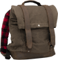Burly Brand B15-1020D Dark Oak Roll Top Backpack – Durable Leather Paneling & Ample Storage
