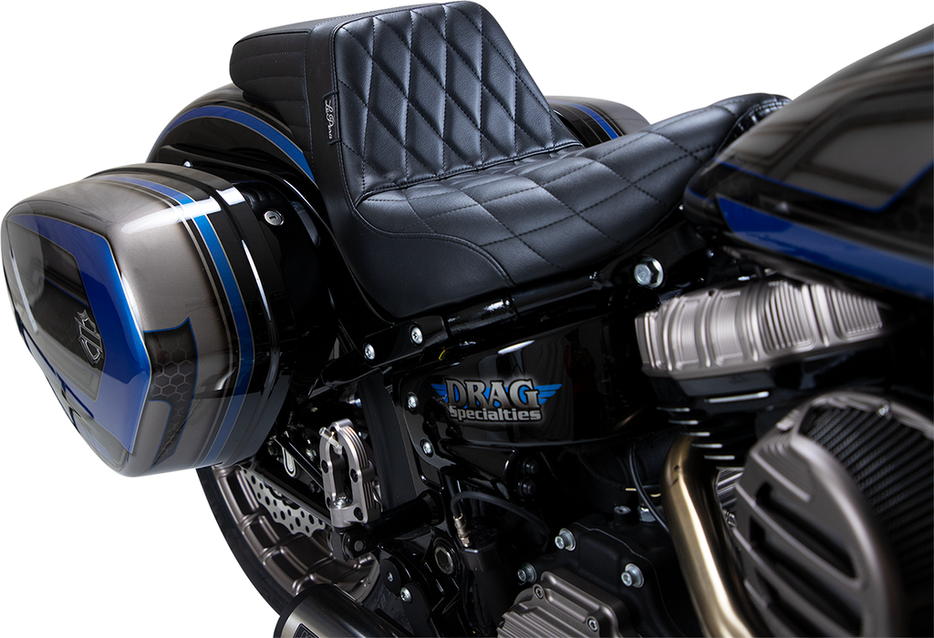 LePera Kickflip Seat Diamond Black for Harley Softail 2018-2023 LYR-590DM