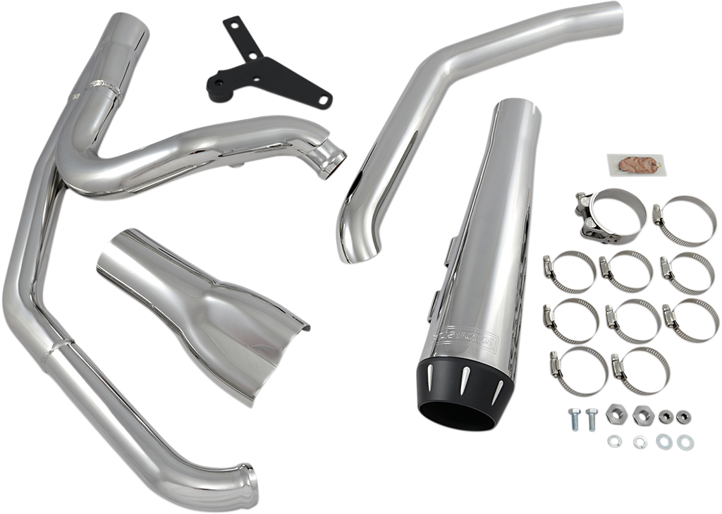 BASSANI XHAUST 2-into-1 Road Rage Exhaust System - Chrome (Part Number: 1S94R)