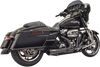 BASSANI XHAUST Short 2:1 Exhaust for FL - Black 1F42RB