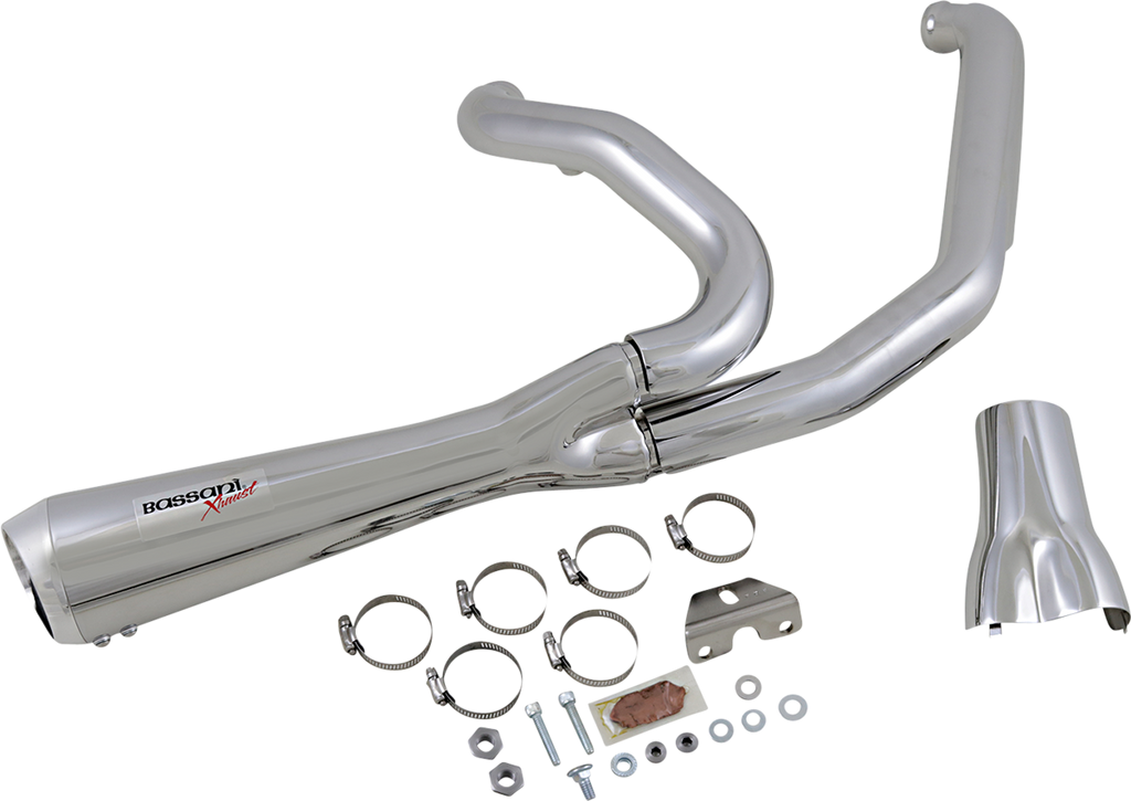BASSANI XHAUST Short 2:1 Exhaust for FL - Chrome (Part #1F42R)