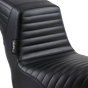 LE PERA Kickflip Seat - Pleated Black for Harley FX/FL 2018-2023, Part LY-590PT