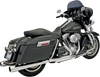 BASSANI XHAUST Megaphone Mufflers for Chrome and Polished Finish - Tapered Design with Performance Baffle FLH-517L