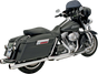 BASSANI XHAUST Megaphone Mufflers for Chrome and Polished Finish - Tapered Design with Performance Baffle FLH-517L