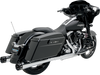 BASSANI XHAUST Megaphone Mufflers for Chrome and Polished Finish - Tapered Design with Performance Baffle FLH-517L