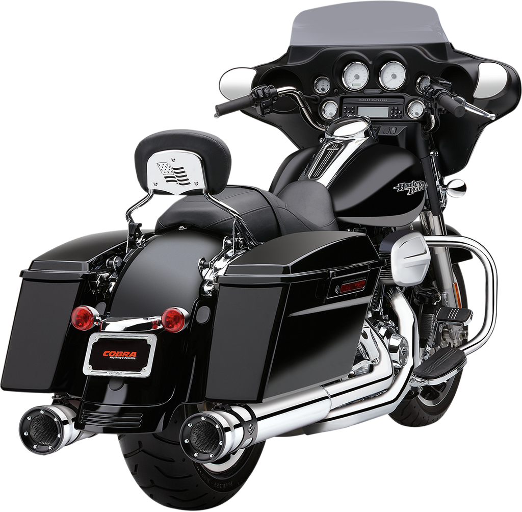 COBRA Race Pro Mufflers for '95-'16 Bagger - Chrome 6218 - Team Dream Rides