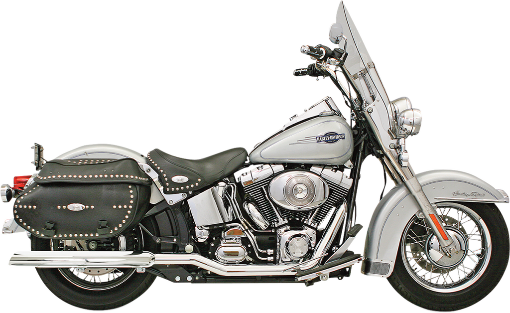 BASSANI XHAUST Power Curve True-Dual Crossover Header Pipes for '07-'17 Softail - Part SFT-212