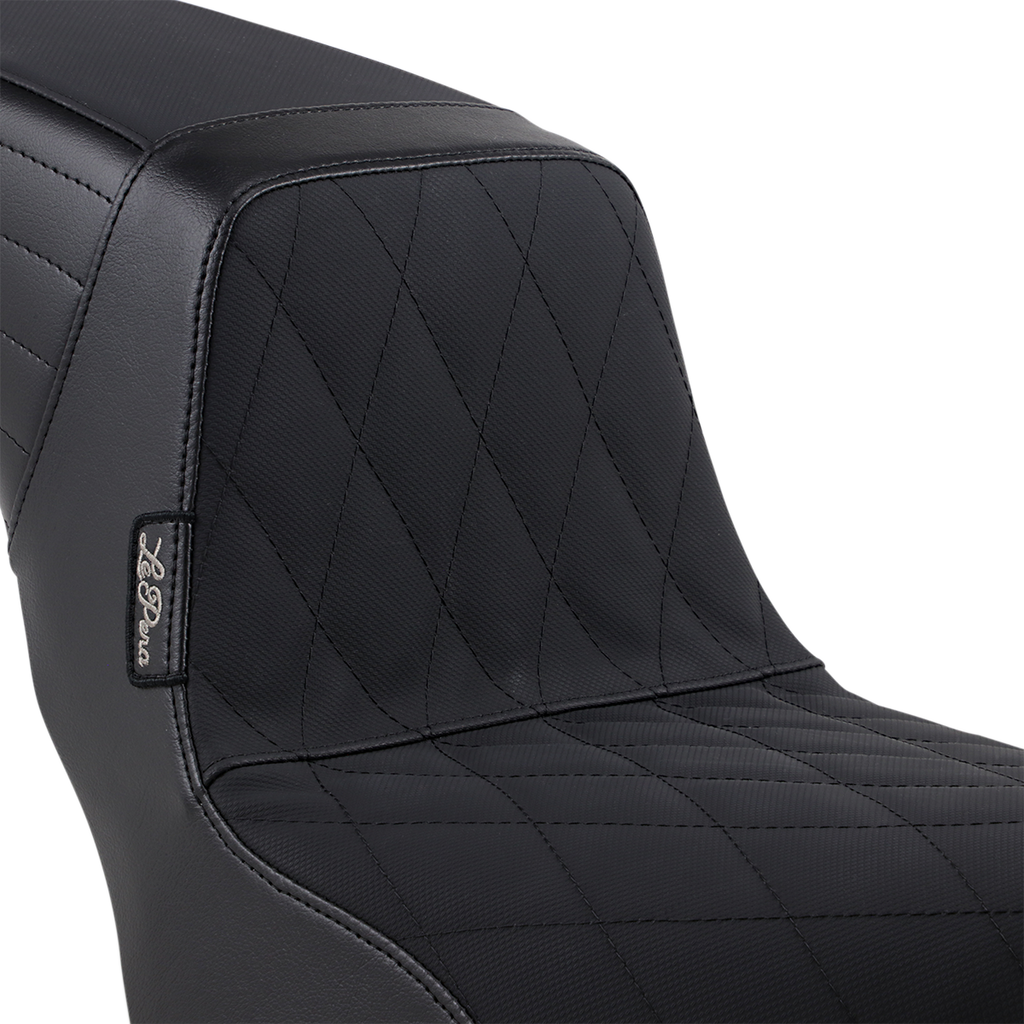 LePera Kickflip Seat for Harley Softail 2018-2023 – Diamond with Gripp Tape, Black, Part Number LYX-590DMGP