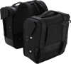 Burly Brand Throw-Over Saddlebag B15-1002B in Black for Motorcycle Touring and Commuting