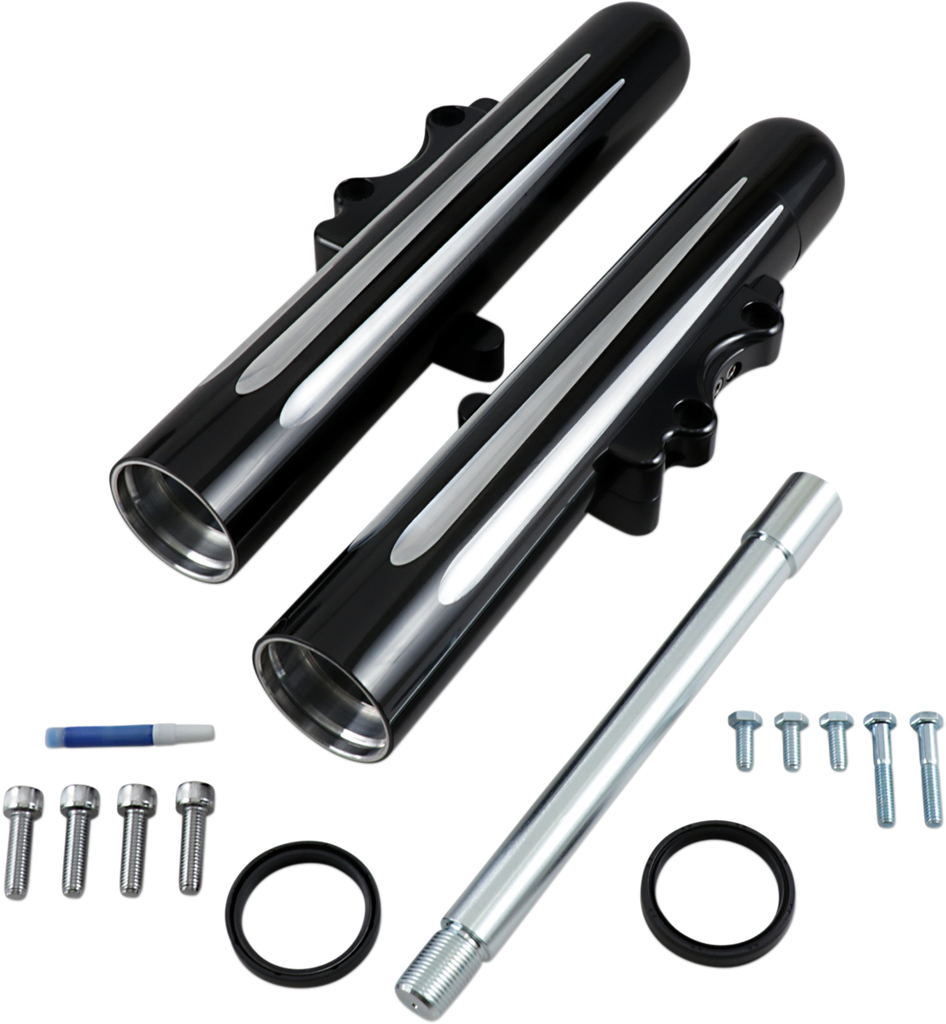 ARLEN NESS Deep Cut Black Anodized Fork Legs with Dual Disc for Touring – Part 40-512
