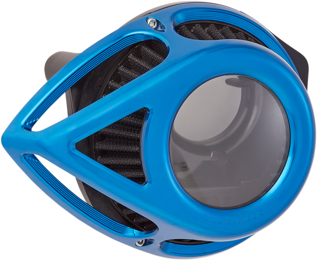 Arlen Ness Clear Tear Air Cleaner Kit - Blue (Part 18-975)
