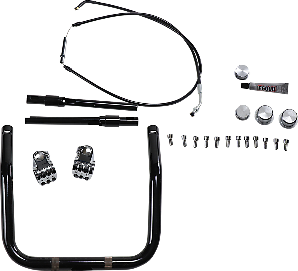 KLOCK WERKS Handlebar - Klip Hanger - 12" - Black/Chrome KWH-04-9011-BC - Team Dream Rides