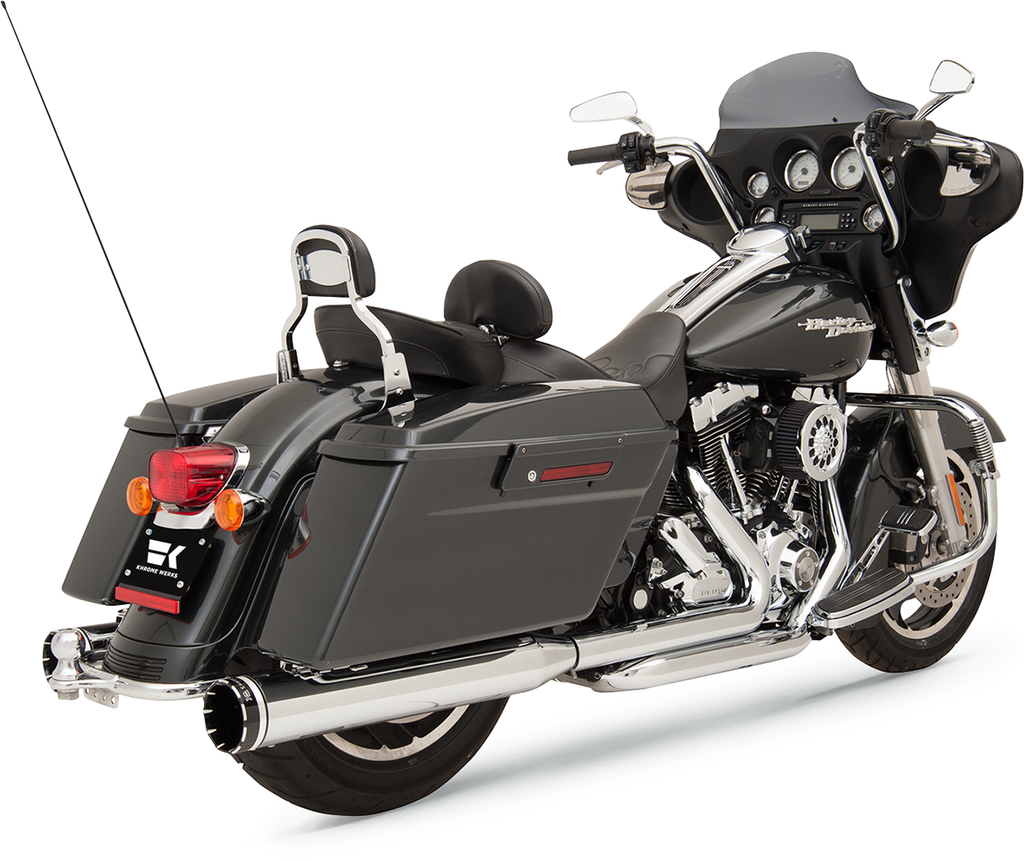 KHROME WERKS 200630 2-Into-2 Dominator Exhaust System for Harley Touring '09-'16 with Chrome Finish and 4-1/2 Inch Muffler