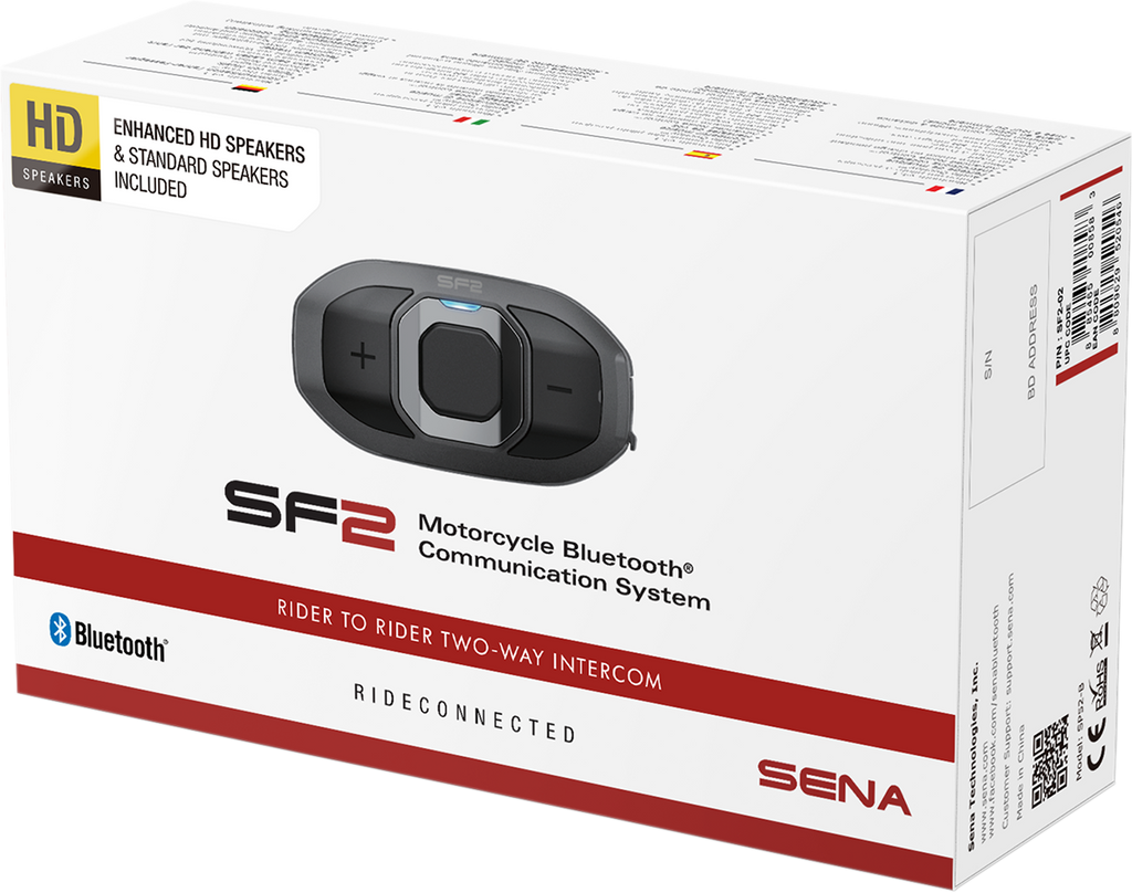 SENA SF2 Bluetooth Headset 2-Way Dual Speakers with Smartphone Connectivity