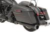 KHROME WERKS 200830 2-into-2 Dominator Exhaust System for Harley Davidson FL 2009-2016 with Black Finish and 4.5-Inch Muffler