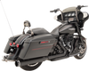 KHROME WERKS 200830 2-into-2 Dominator Exhaust System for Harley Davidson FL 2009-2016 with Black Finish and 4.5-Inch Muffler