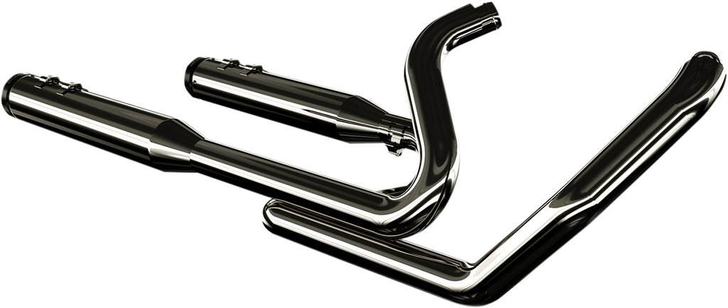 Khrome Wks 201830 2-into-2 Dominator Exhaust System for Harley FL 2009-2016 with 4-1/2 Inch Muffler