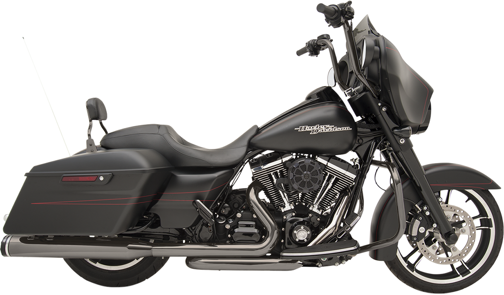 Khrome Wks 201830 2-into-2 Dominator Exhaust System for Harley FL 2009-2016 with 4-1/2 Inch Muffler