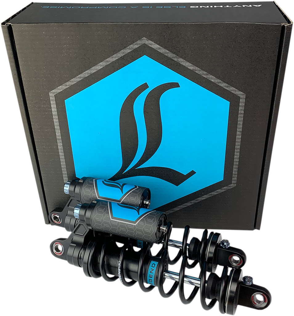 Legend Suspension Revo ARC Piggyback Shocks for Dyna 1999-2017, 14-Inch Heavy Duty Black Part 1310-1893