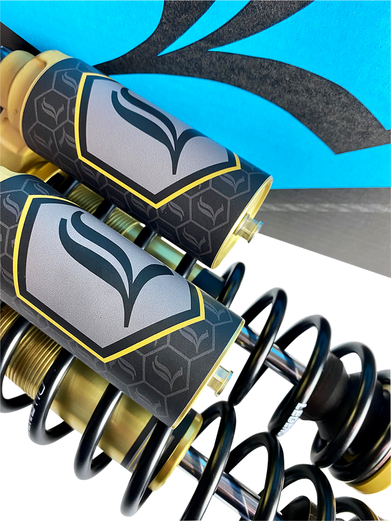 Legend Suspension Revo ARC Piggyback Shocks - 13 Inch, Gold - Fits 1999-2017 Harley Dyna - Part #1310-1914