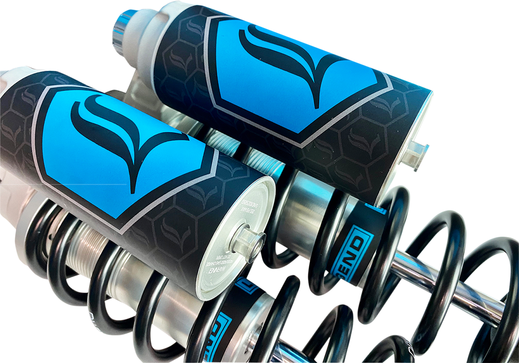 Legend Suspension Revo ARC Piggyback Shocks for Dyna 1999-2017, 13-Inch Heavy Duty, Clear Finish