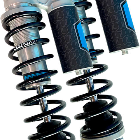 Legend Suspension Revo ARC Piggyback Shocks for FXR 1984-2000 - 13-Inch Heavy Duty, Clear Finish