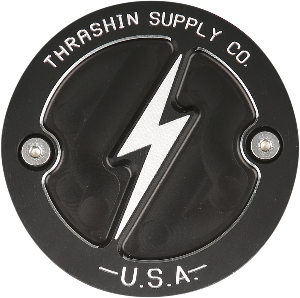 THRASHIN SUPPLY CO. Points Cover - Dished Black - M8 - Part TSC-3027-4