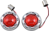 CUSTOM DYNAMICS Bullet Turn Signal 1156 - Chrome with Red Lens (Part No. PB-BR-RR 56-CR)