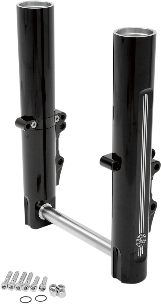 PERFORMANCE MACHINE (PM) Fork Leg Kit - Black - Lower - Dual Disc - Contrast Cut - '14-'20 FL 0208-2096-BM - Team Dream Rides