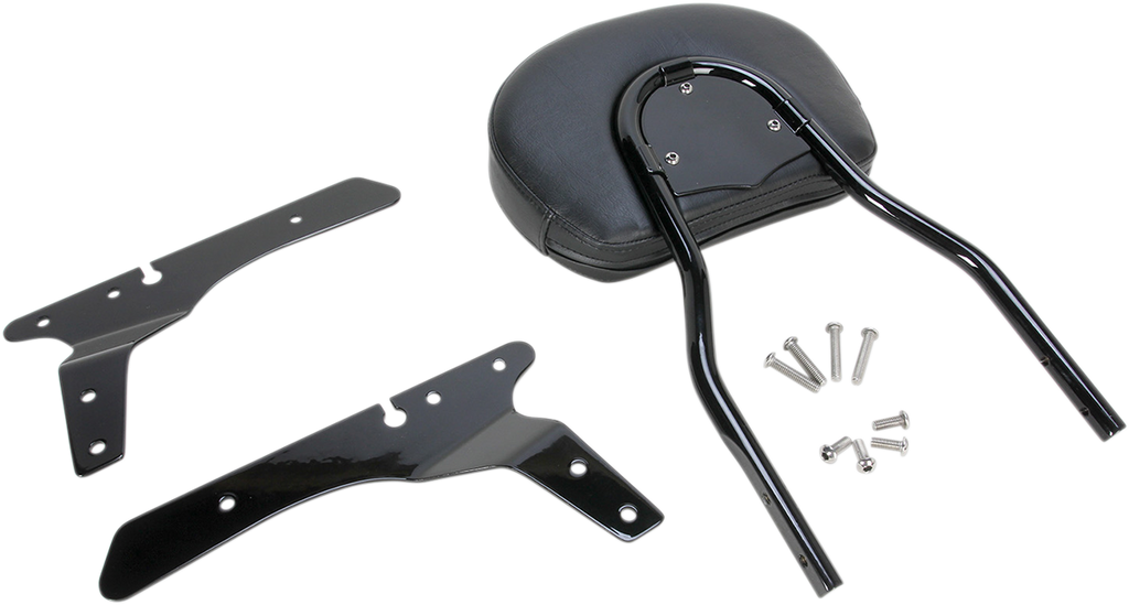 COBRA Round Sissy Bar - Short - Black - Sportster 602-1253B - Team Dream Rides