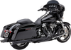 COBRA 3" Mufflers - Black - '17-'20 Bagger 6021RB