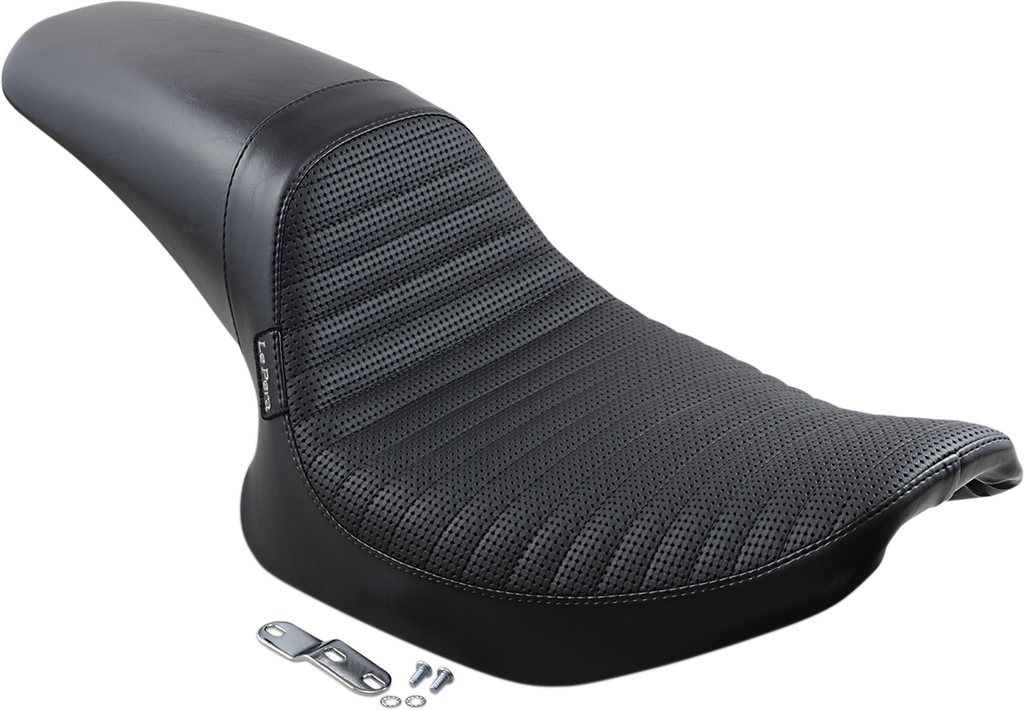 LE PERA Daytona Sport Seat - Basketweave/Pleated - Black - FXR '82-'00 L-541BWPT - Team Dream Rides