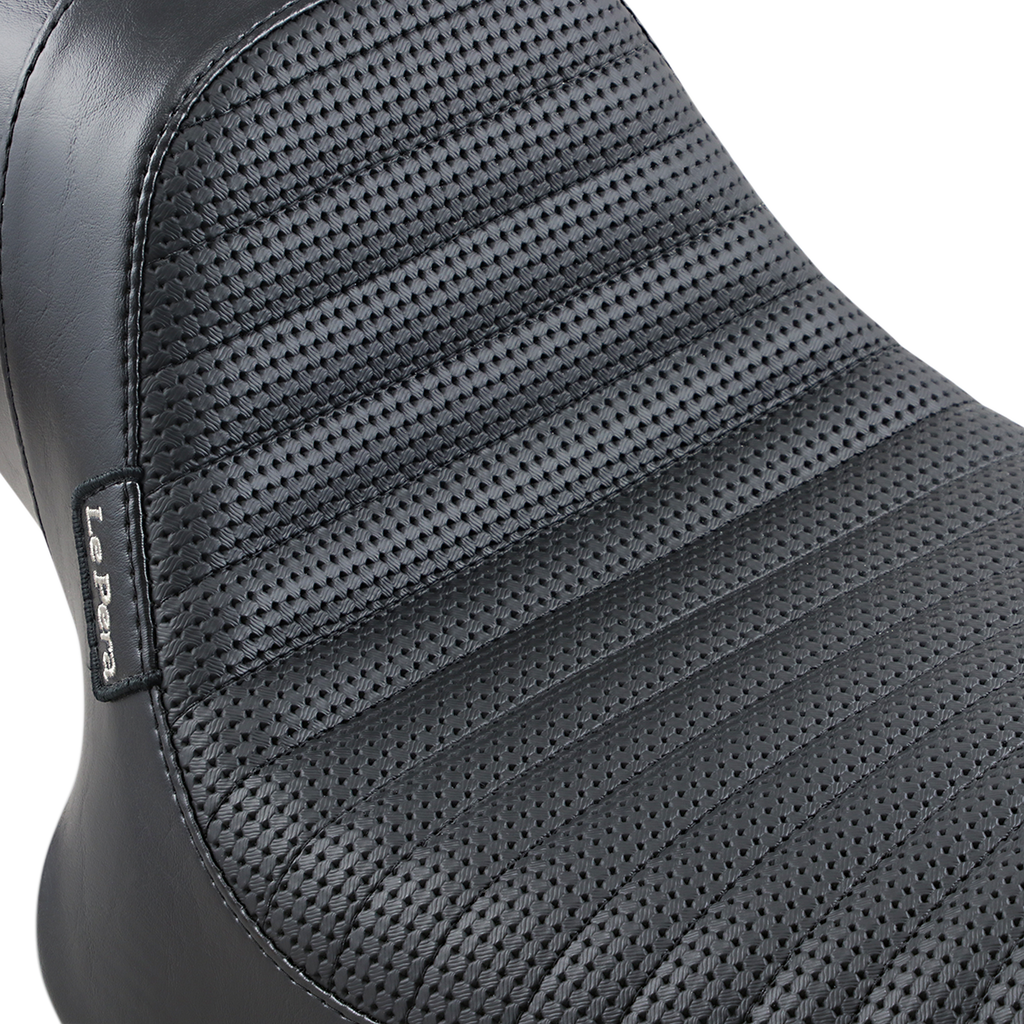 LE PERA Daytona Sport Seat - Basketweave/Pleated - Black - FXR '82-'00 L-541BWPT - Team Dream Rides