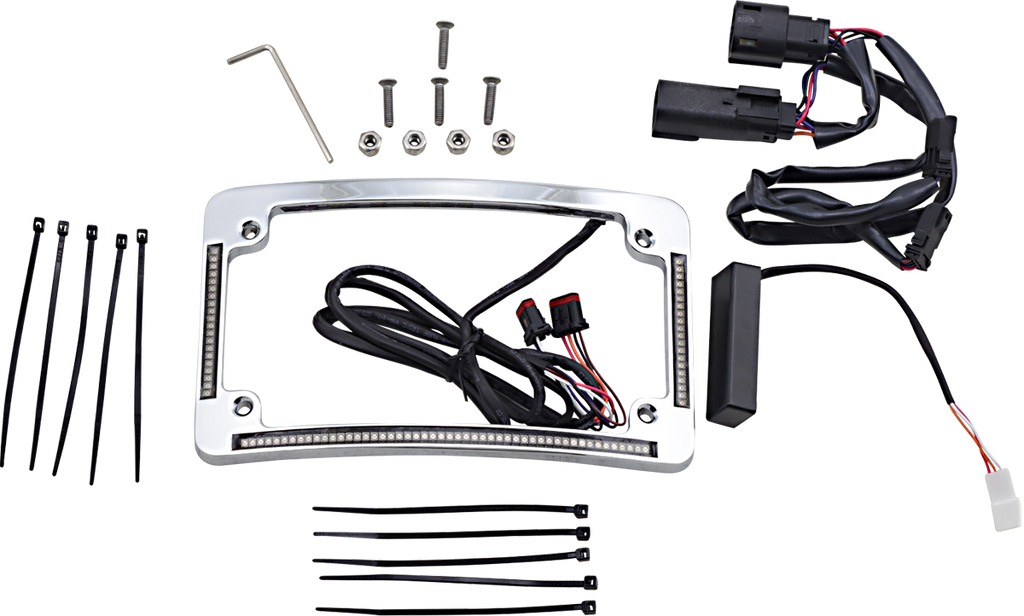 CUSTOM DYNAMICS Radius License Plate Frame - Chrome TF05-BCM4-C