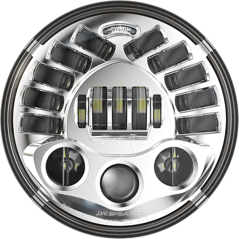 CUSTOM DYNAMICS 7-inch Adaptive Headlight with Adapter - Chrome PB-7A-14-C